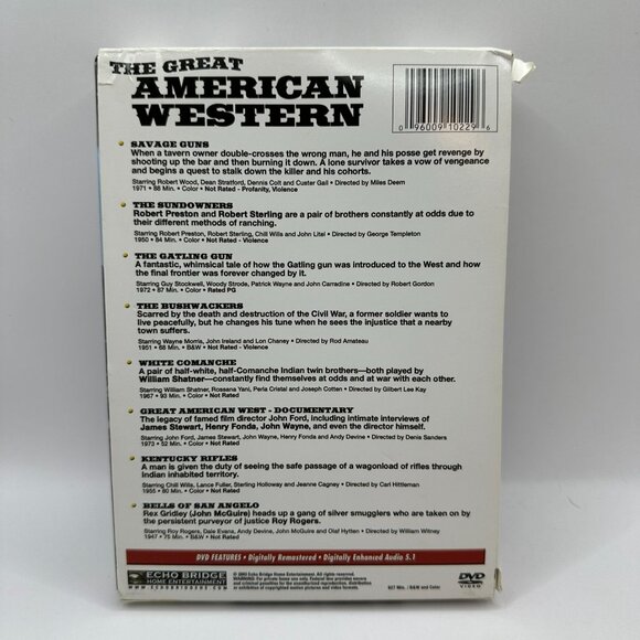 The Great American Western DVD Box Set 8 Movies Over 10 Hours Full-Screen - Picture 3 of 5